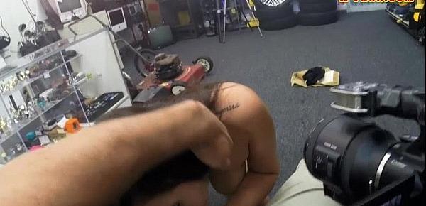  Coed pawns her pussy and pounded hard by pawn dude